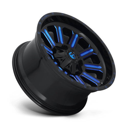 Fuel Wheels D646 Hardline 18x9 Gloss Black w/Blue Tinted Clear -12mm ET 106.1mm CB 6x135/6x139.7