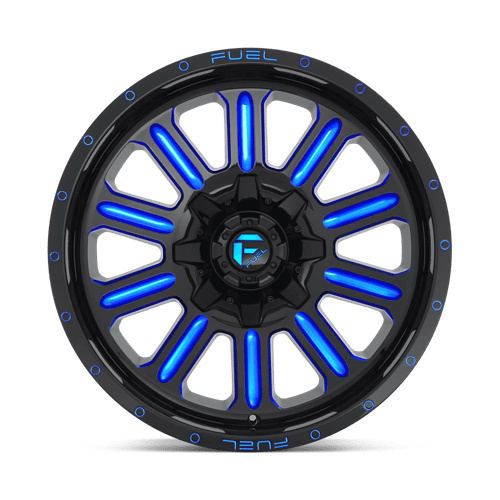 Fuel Wheels D646 Hardline 18x9 Gloss Black w/Blue Tinted Clear -12mm ET 106.1mm CB 6x135/6x139.7