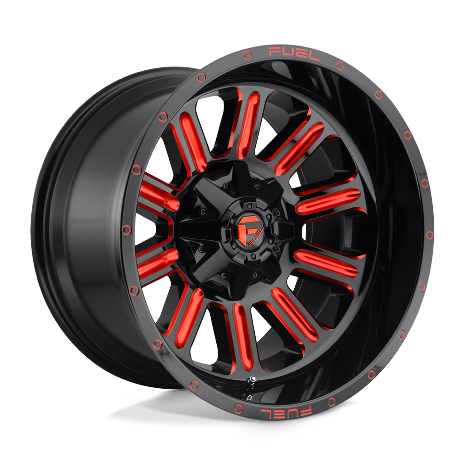 Fuel Wheels D621 Hardline 15x8 Gloss Black w/Red Tinted Clear -18mm ET 108mm CB 6x139.7