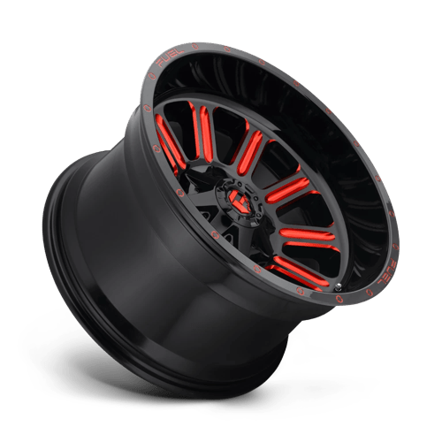 Fuel Wheels D621 Hardline 15x8 Gloss Black w/Red Tinted Clear -18mm ET 108mm CB 6x139.7