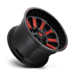 Fuel Wheels D621 Hardline 15x8 Gloss Black w/Red Tinted Clear -18mm ET 108mm CB 6x139.7