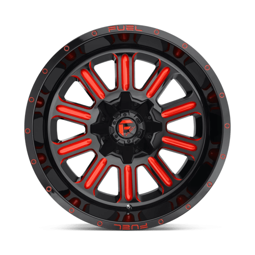 Fuel Wheels D621 Hardline 15x8 Gloss Black w/Red Tinted Clear -18mm ET 108mm CB 6x139.7