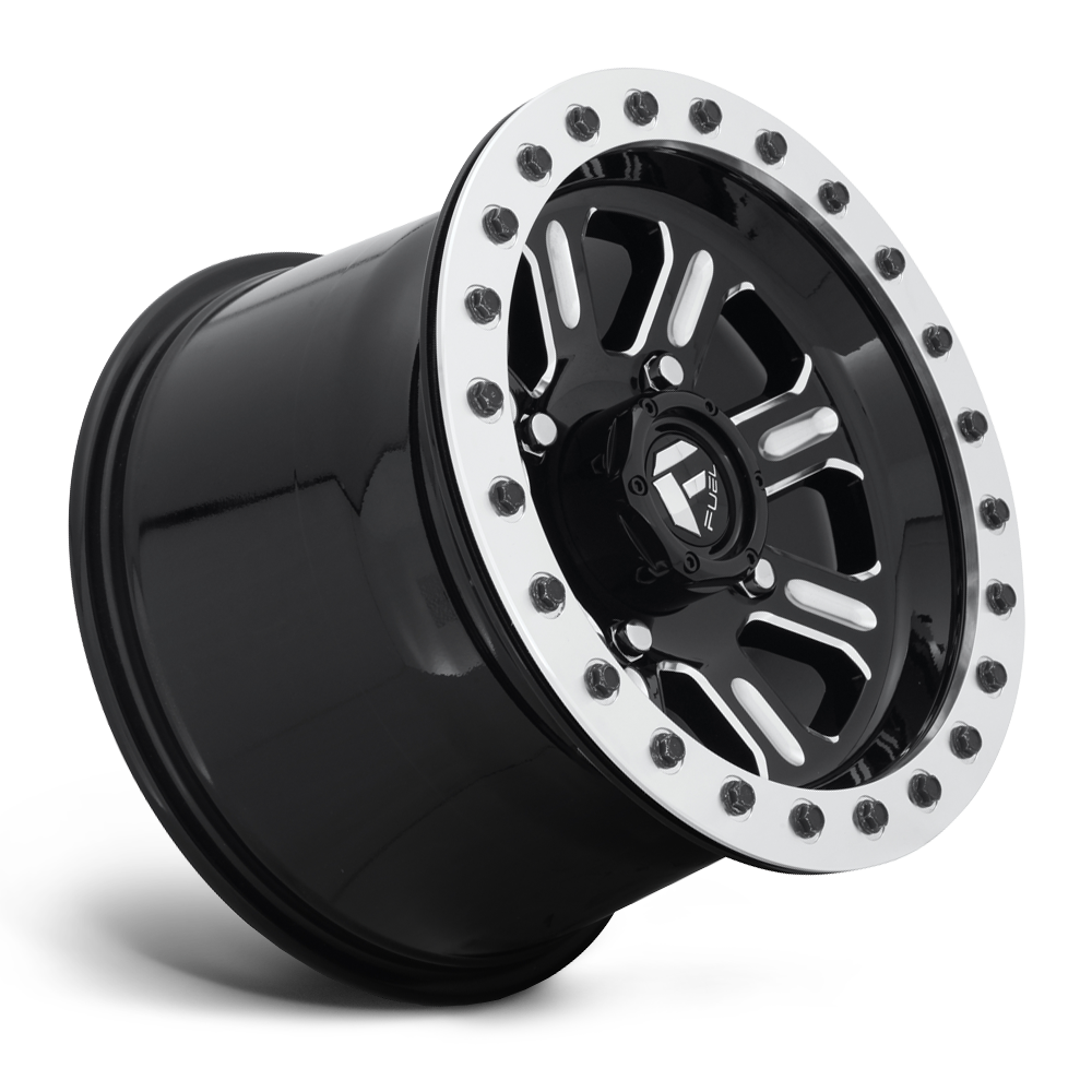 Fuel Wheels D910 Hardline UTV Beadlock 15x10 Gloss Black Milled 25mm ET 132mm CB 4x156