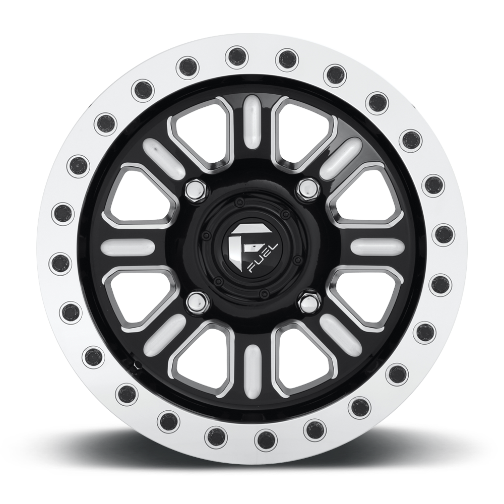 Fuel Wheels D910 Hardline UTV Beadlock 15x10 Gloss Black Milled 25mm ET 132mm CB 4x156