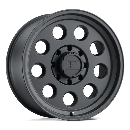 Level 8 Hauler 15x8 Matte Black -30mm ET 71.5mm CB 5x127