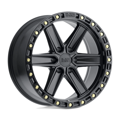 Black Rhino Hard Alloys Henderson 20x9.5 Matte Black w/Brass Bolts -18mm ET 112.1mm CB 6x139.7