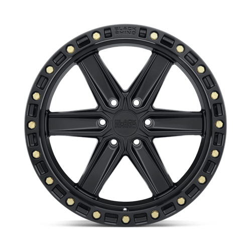 Black Rhino Hard Alloys Henderson 20x9.5 Matte Black w/Brass Bolts -18mm ET 112.1mm CB 6x139.7