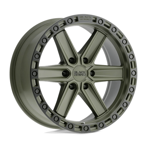 Black Rhino Hard Alloys Henderson 17x9 Olive Drab Green w/Black Ring 0mm ET 87.1mm CB 6x135