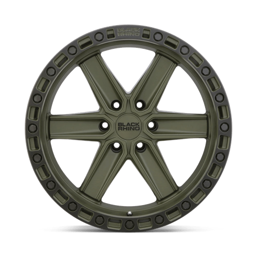 Black Rhino Hard Alloys Henderson 17x9 Olive Drab Green w/Black Ring 0mm ET 87.1mm CB 6x135