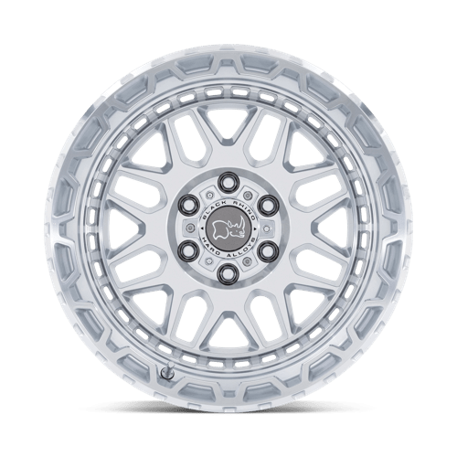Black Rhino Hard Alloys Holcomb 17x9.5 Gloss Silver w/Mirror Cut Face 12mm ET 87.1mm CB 6x135