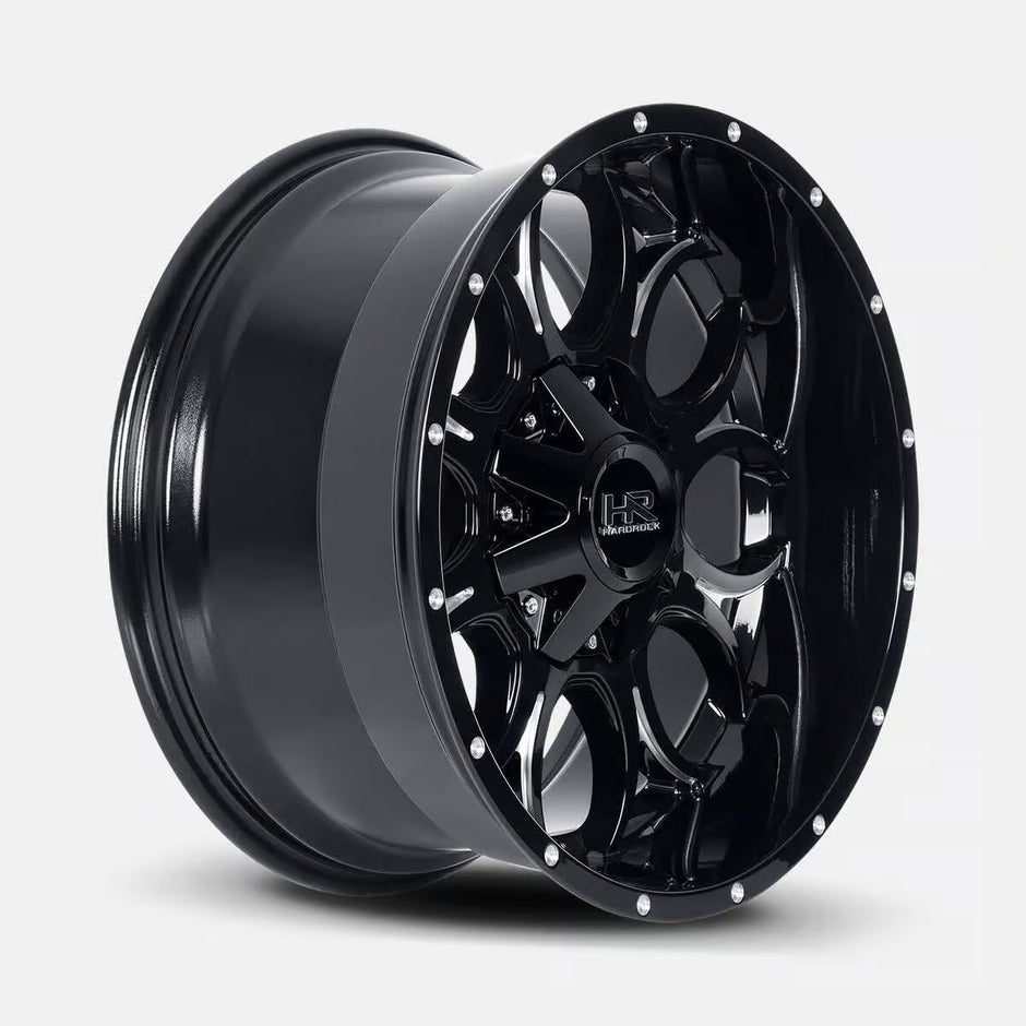 Hardrock Offroad Horseshoe 20x10 Gloss Black Milled -19mm ET 110.3mm CB 5x150/5x139.7 wheel