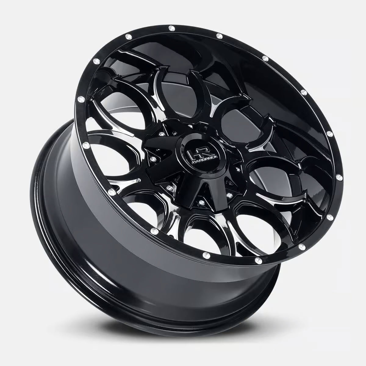 Hardrock Offroad Horseshoe 20x12 Gloss Black Milled -51mm ET 110.3mm CB 5x150/5x139.7 wheel