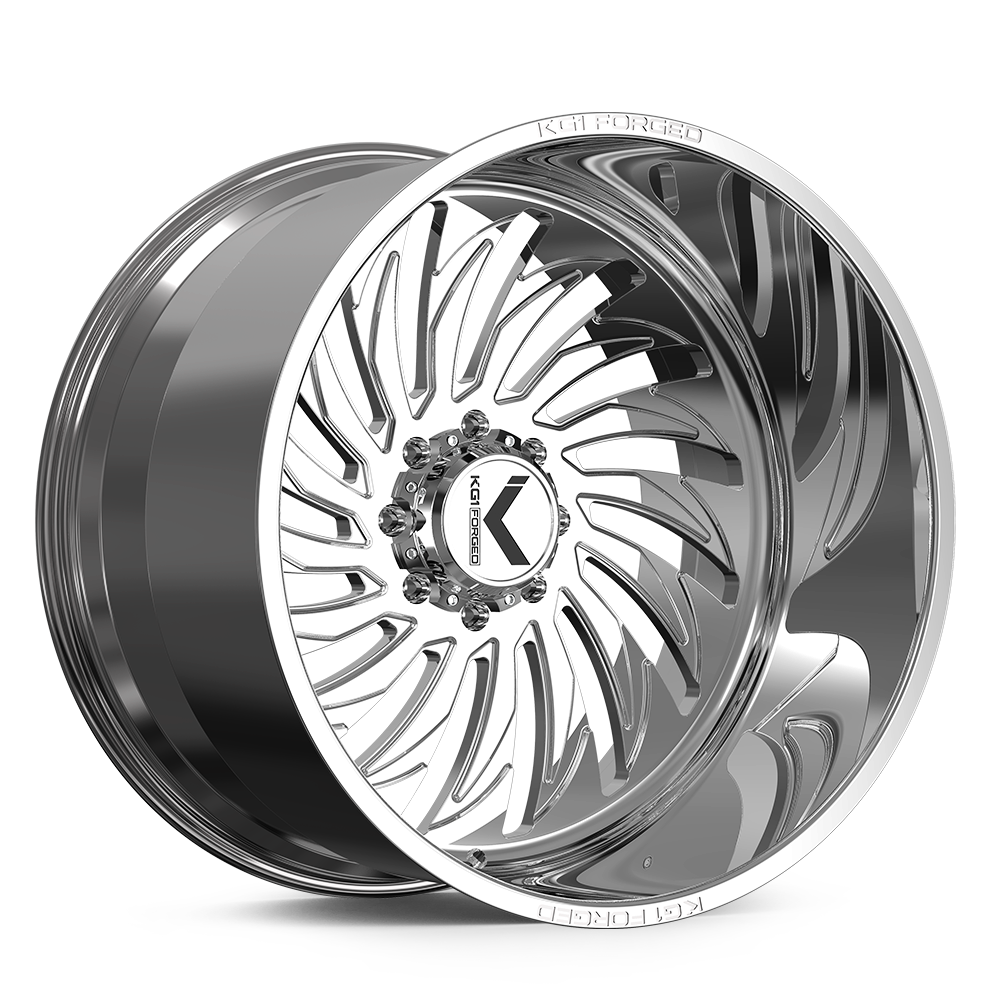 KG1 Forged KF017 Hurricane-Right Wheel 26x16 Polished -101mm ET 122.1mm CB 8x165.1