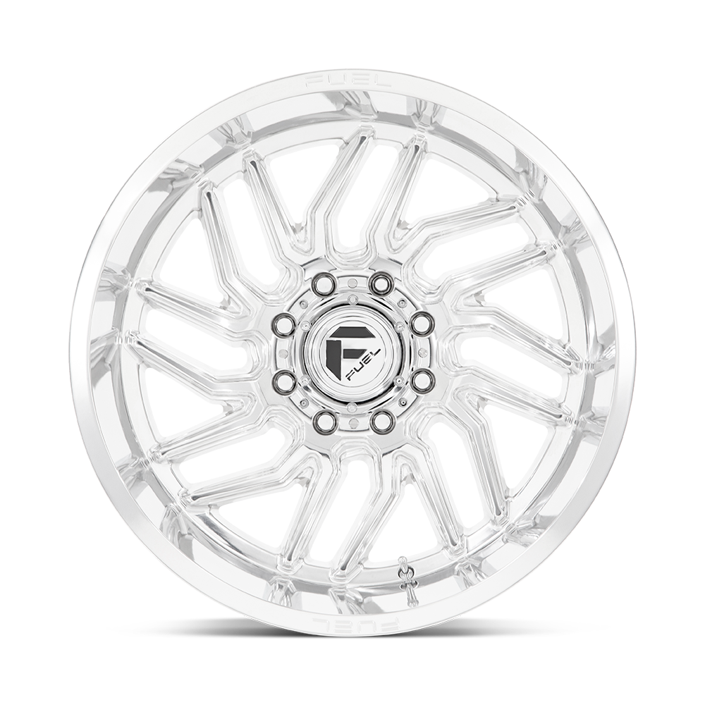 Fuel Wheels D809 Hurricane 20x10 Polished w/Milled -18mm ET 125.1mm CB 8x170