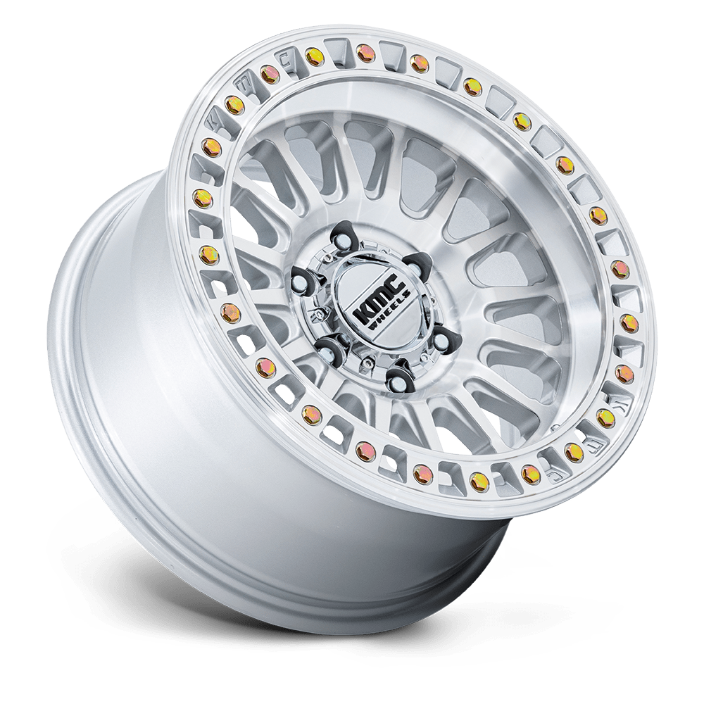 KMC Wheels KM552 IMS 20x9 Gloss Silver w/Machined Face 18mm ET 66.06mm CB 6x114.3