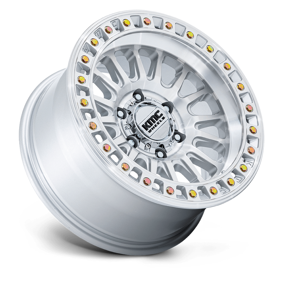 KMC Wheels KM552 IMS 20x9 Gloss Silver w/Machined Face 18mm ET 66.06mm CB 6x114.3