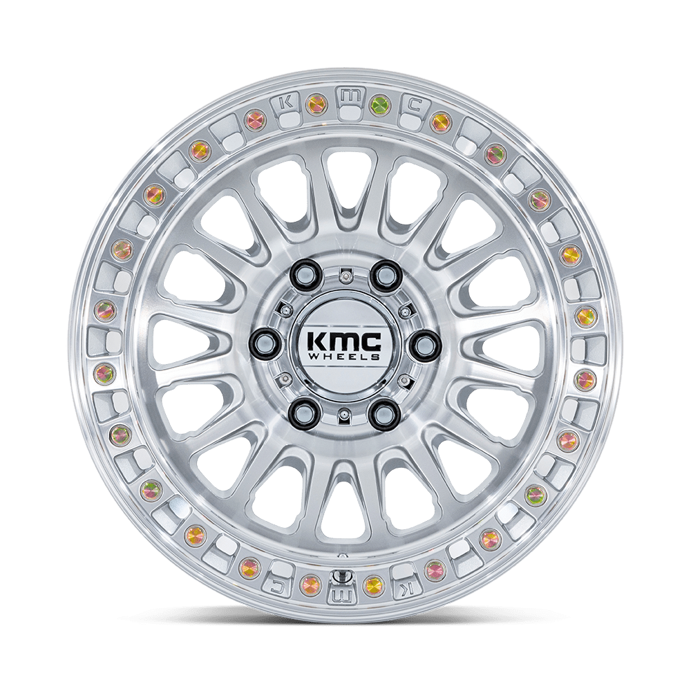 KMC Wheels KM552 IMS 20x9 Gloss Silver w/Machined Face 18mm ET 66.06mm CB 6x114.3