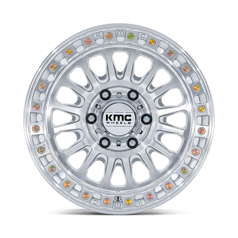 KMC Wheels KM552 IMS 20x9 Gloss Silver w/Machined Face 18mm ET 66.06mm CB 6x114.3
