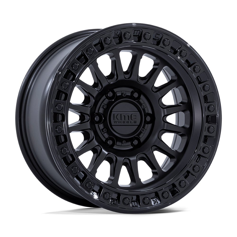 KMC Wheels KM552 IMS 18x9 Matte Black w/Gloss Black Lip 18mm ET 66.06mm CB 6x114.3