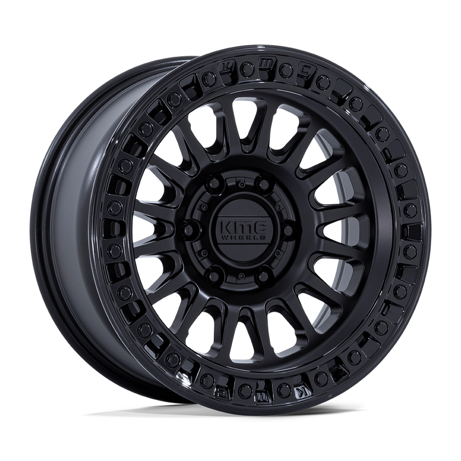 KMC Wheels KM552 IMS 18x9 Matte Black w/Gloss Black Lip 18mm ET 66.06mm CB 6x114.3
