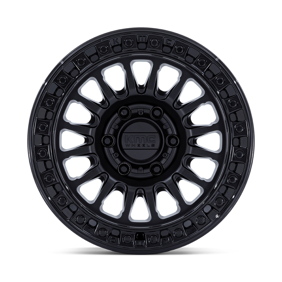 KMC Wheels KM552 IMS 18x9 Matte Black w/Gloss Black Lip 18mm ET 66.06mm CB 6x114.3