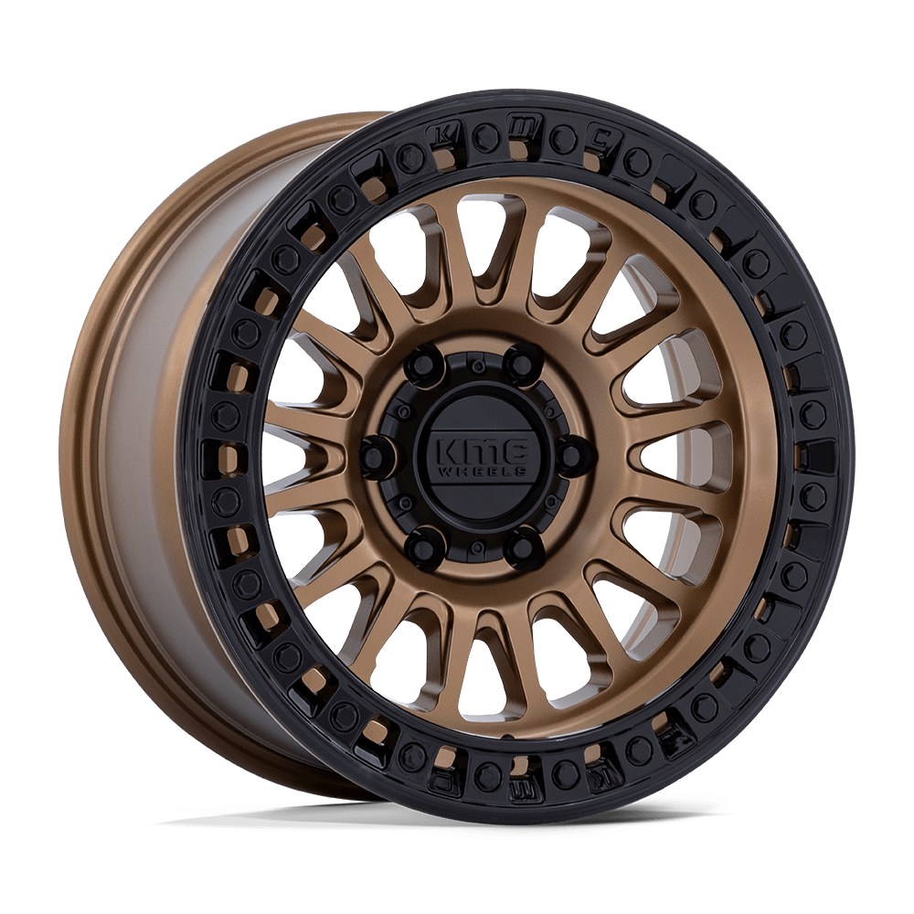 KMC Wheels KM552 IMS 20x9 Matte Bronze w/Gloss Black Lip 18mm ET 66.06mm CB 6x114.3