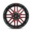Fuel Wheels D663 Ignite 20x10 Gloss Black w/Red Tinted Clear -18mm ET 78.1mm CB 5x127