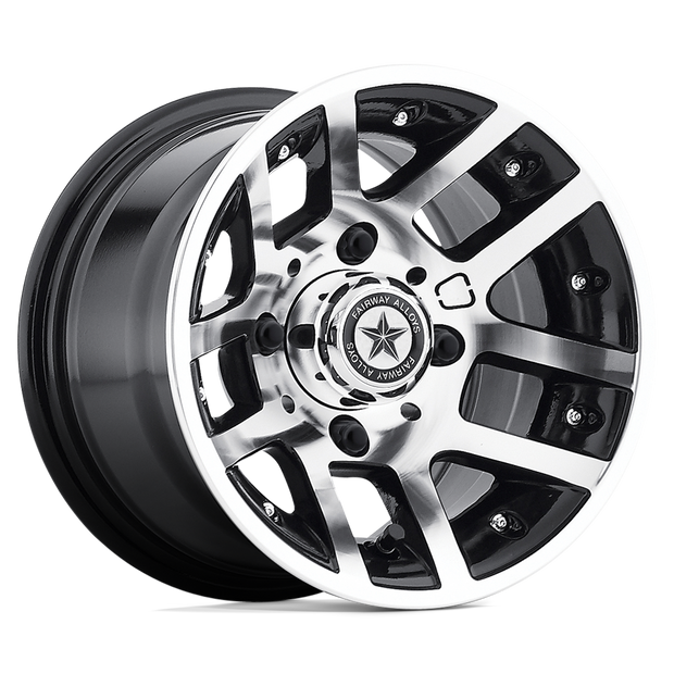 Fairway Alloys FA121 Illusion 10x7 Machined Gloss Black -25mm ET 70.7mm CB 4x101.6