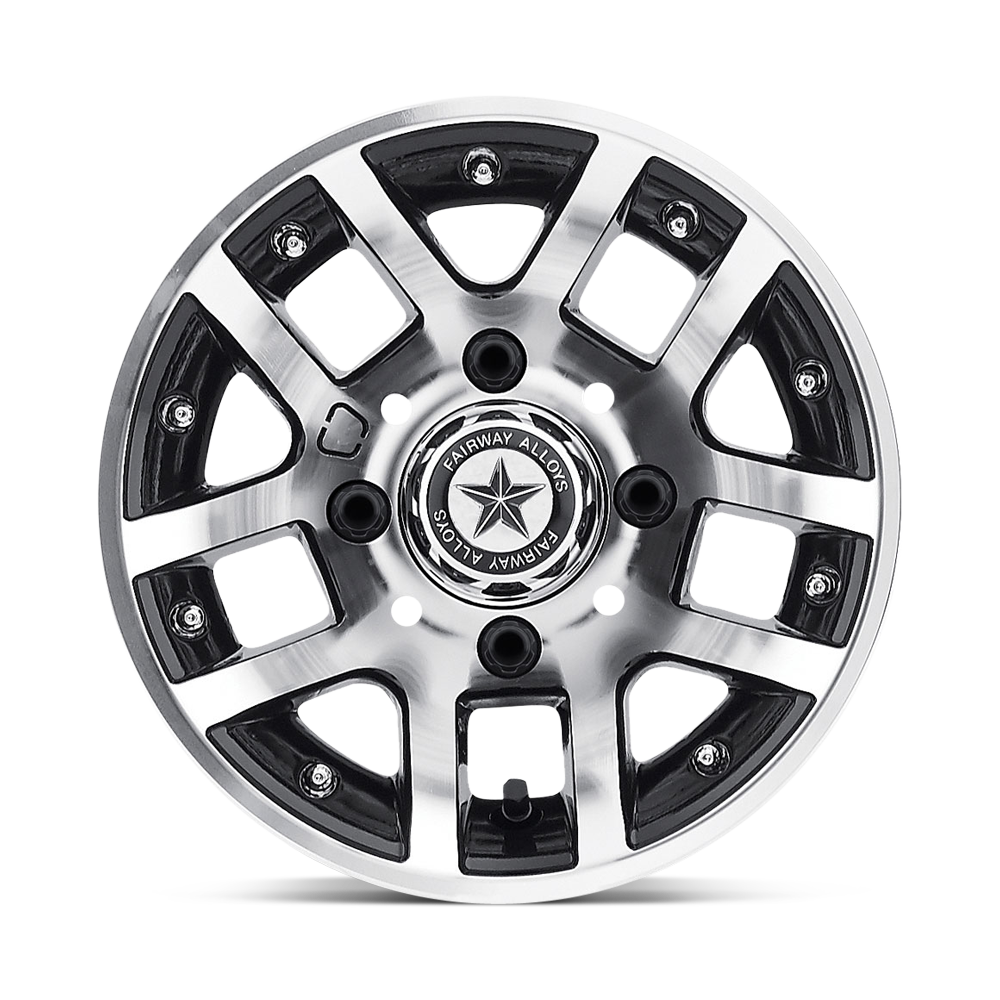 Fairway Alloys FA121 Illusion 10x7 Machined Gloss Black -25mm ET 70.7mm CB 4x101.6