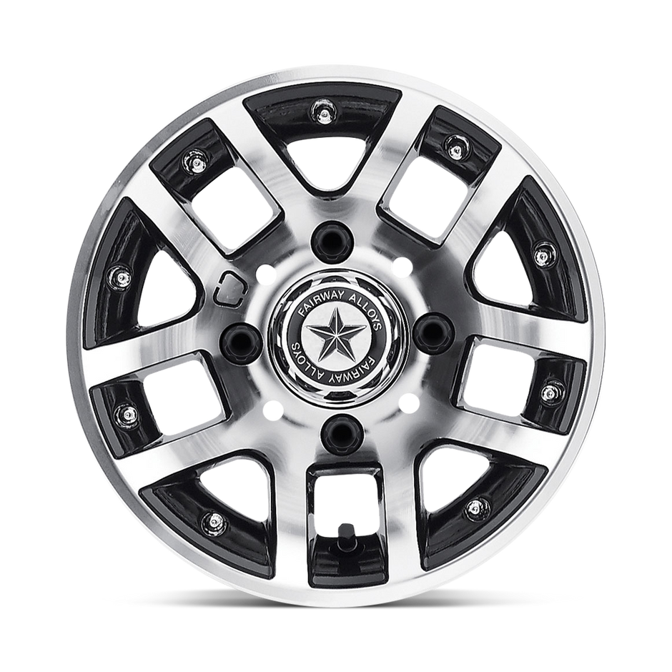 Fairway Alloys FA121 Illusion 10x7 Machined Gloss Black -25mm ET 70.7mm CB 4x101.6