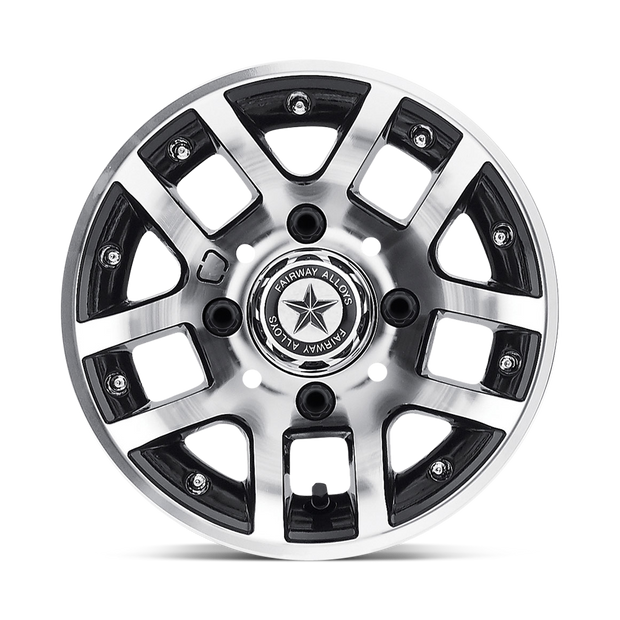 Fairway Alloys FA121 Illusion 10x7 Machined Gloss Black -25mm ET 70.7mm CB 4x101.6