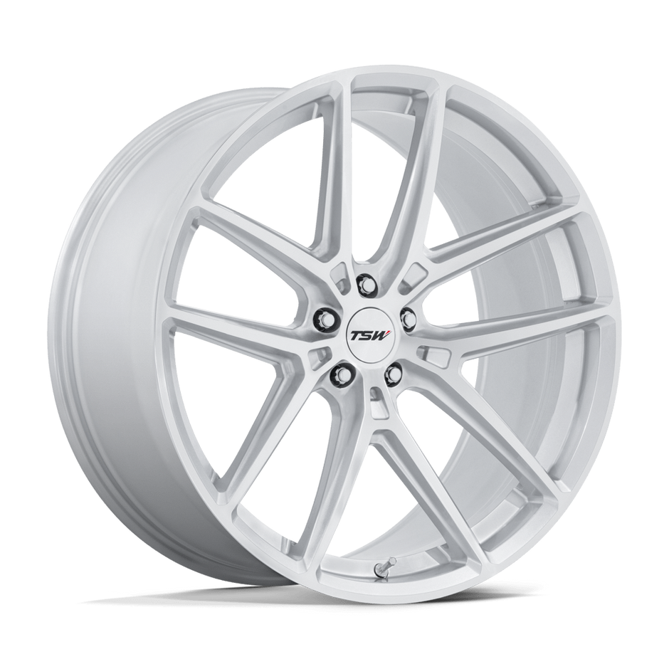 TSW TW006 Imola 19x8.5 Gloss Silver w/Machined Face 35mm ET 72.56mm CB 5x114.3