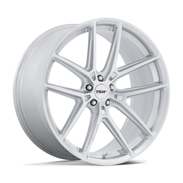 TSW TW006 Imola 19x9.5 Gloss Silver w/Machined Face 40mm ET 66.56mm CB 5x112