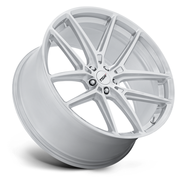 TSW TW006 Imola 19x9.5 Gloss Silver w/Machined Face 40mm ET 66.56mm CB 5x112