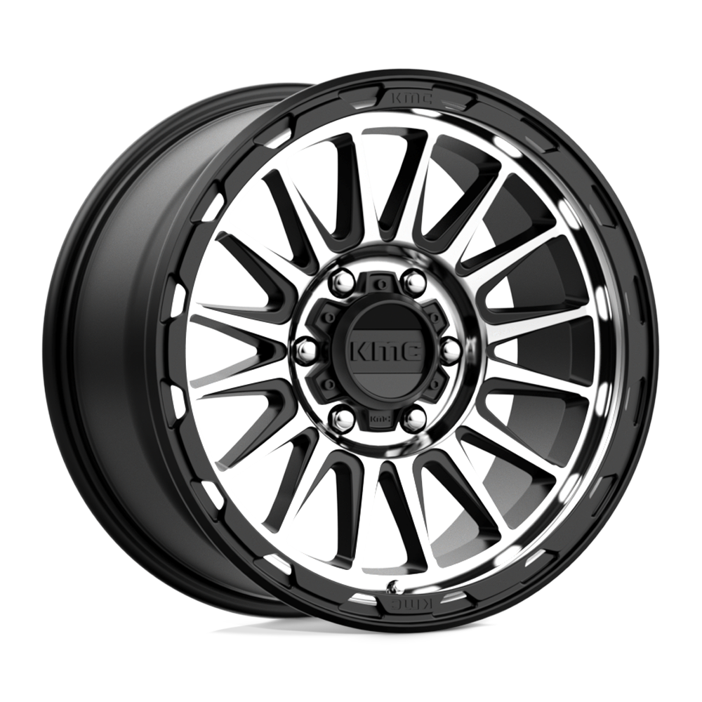 KMC Wheels KM542 Impact 16x7 Satin Black Machined 30mm ET 72.56mm CB 5x110