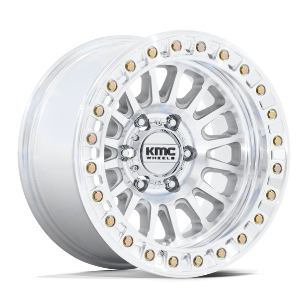 KMC Wheels KM239 Impact Beadlock 17x9 Machined -38mm ET 72.56mm CB Custom BP