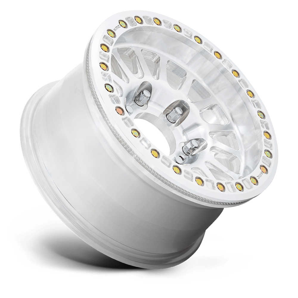 KMC Wheels KM445 Impact Forged Beadlock 17x9 Raw Machined -12mm ET 108mm CB 6x165.1