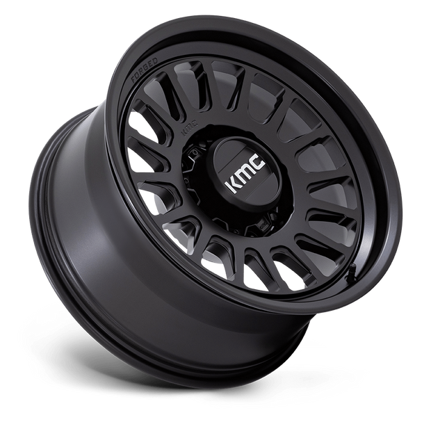 KMC Wheels KM452 Impact Forged Monoblock 18x9 Satin Black 18mm ET 124.2mm CB 8x180