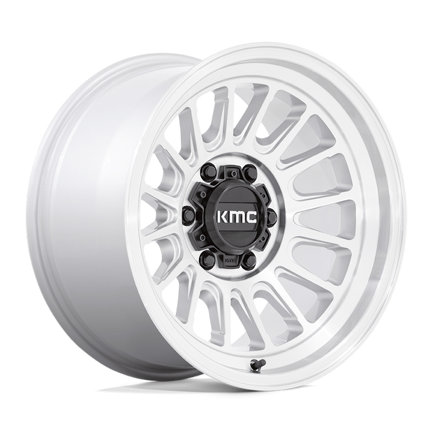 KMC Wheels KM724 Impact OL 17x8.5 Silver Machined 0mm ET 71.5mm CB 5x127