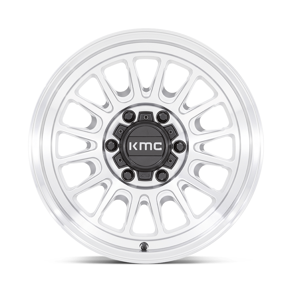 KMC Wheels KM724 Impact OL 17x8.5 Silver Machined 0mm ET 71.5mm CB 5x127