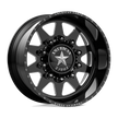 American Force Independence SD forged wheels in gloss black milled finish, three-quarter view