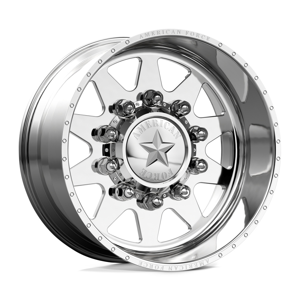 American Force Independence SD forged wheels in polished finish, three-quarter view