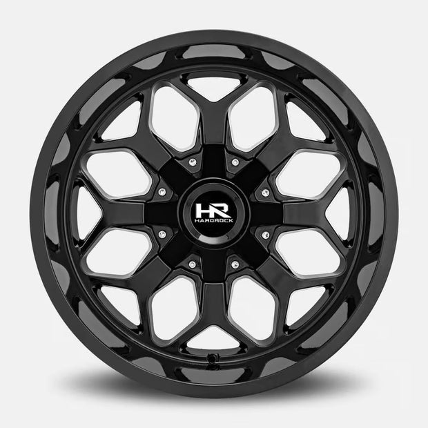 Hardrock Offroad Indestructible 22x10 Gloss Black -25mm ET 125.2mm CB 8x165.1 wheel