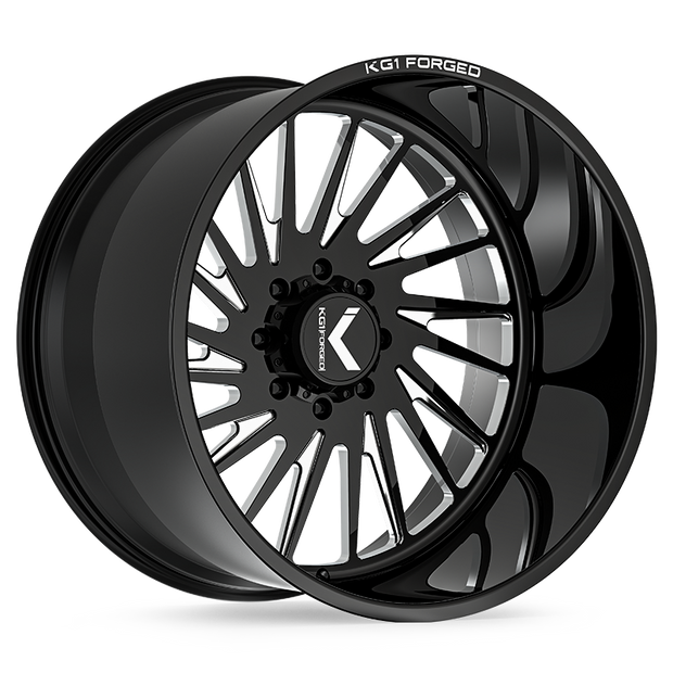 KG1 Forged KF038 Javelin-Left Wheel 22x12 Gloss Black Milled -44mm ET 124.9mm CB 8x180