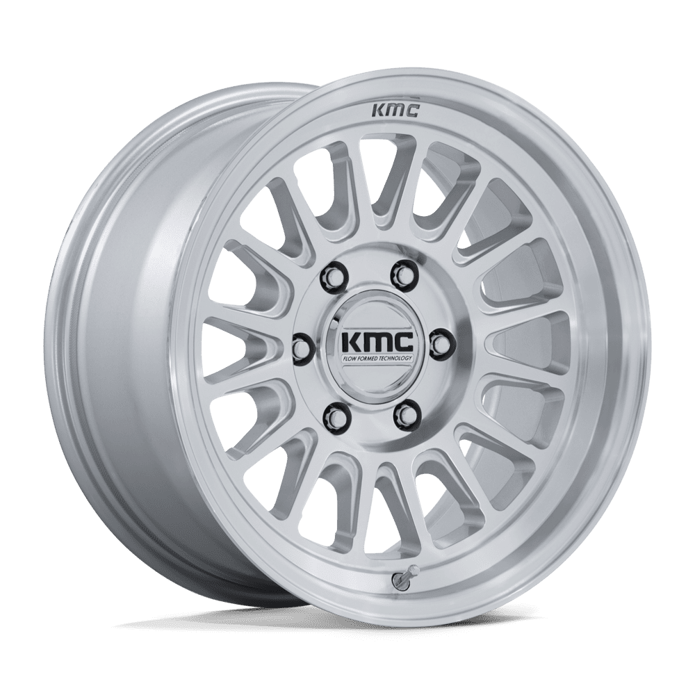 KMC Wheels KM733 Impact FFT 17x8.5 Gloss Silver w/Machined Face 25mm ET 84.1mm CB 6x130