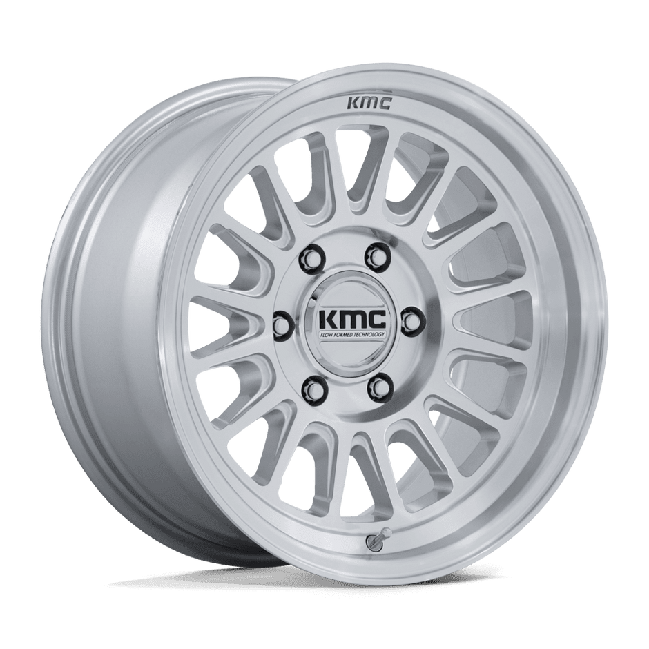 KMC Wheels KM733 Impact FFT 17x8.5 Gloss Silver w/Machined Face 25mm ET 84.1mm CB 6x130