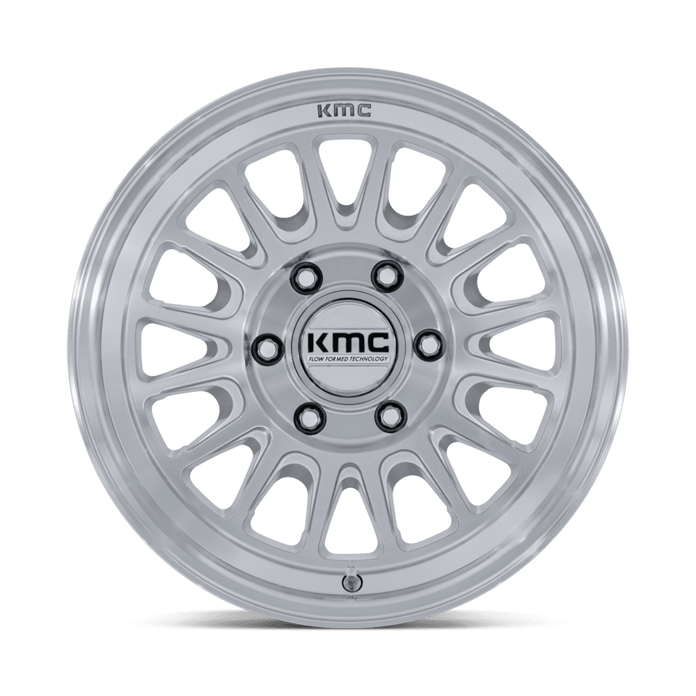KMC Wheels KM733 Impact FFT 17x8.5 Gloss Silver w/Machined Face 25mm ET 84.1mm CB 6x130