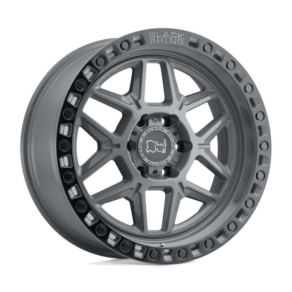 Black Rhino Hard Alloys Kelso 17x9 Battleship Gray w/Black Ring -18mm ET 76.1mm CB 5x114.3