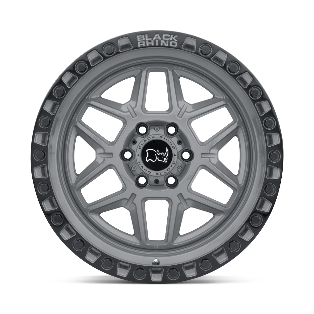 Black Rhino Hard Alloys Kelso 17x9 Battleship Gray w/Black Ring -18mm ET 76.1mm CB 5x114.3