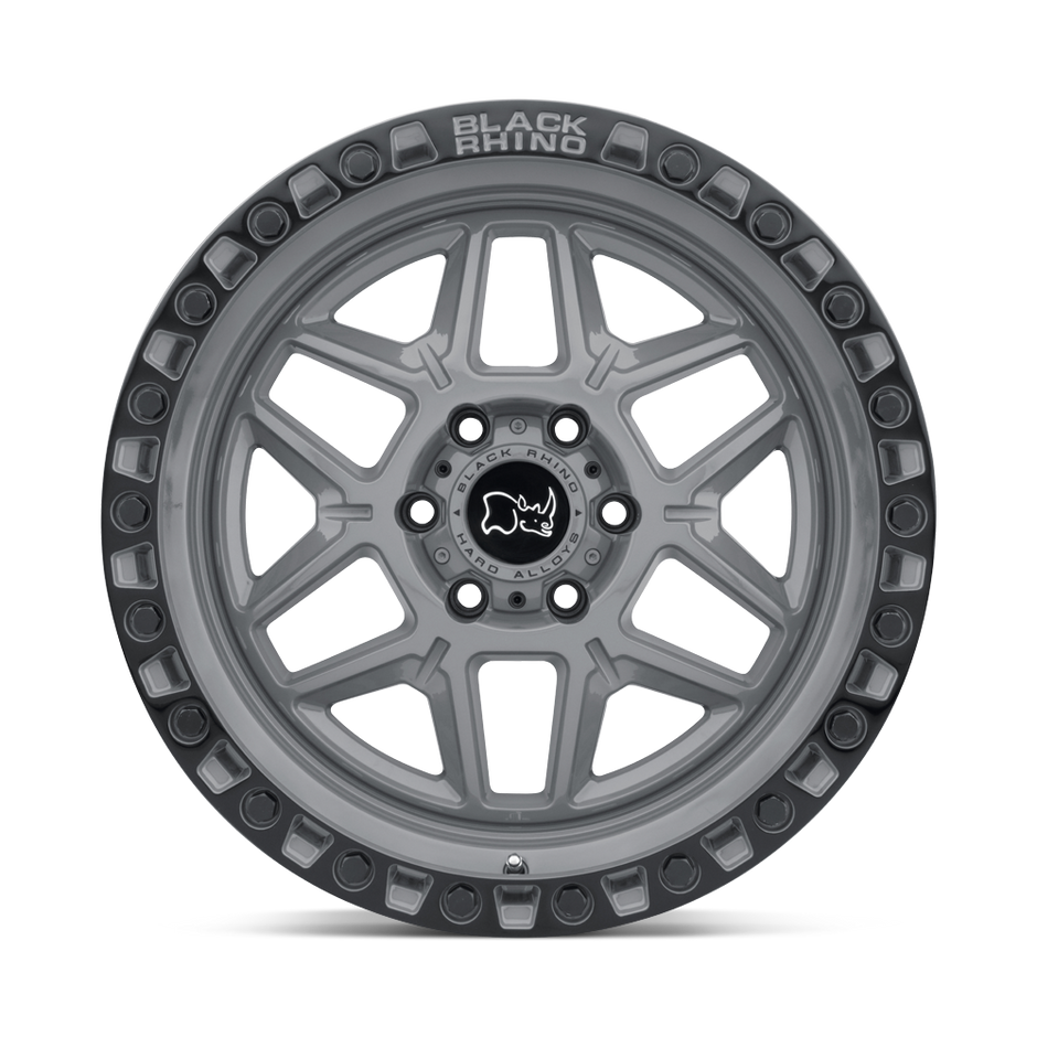 Black Rhino Hard Alloys Kelso 17x9 Battleship Gray w/Black Ring -18mm ET 76.1mm CB 5x114.3